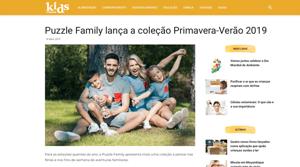 Puzzle Family lança a coleção Primavera-Verão 2019 – Revista Kids Marketeer